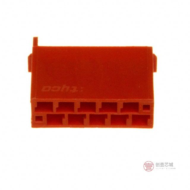 原装1-338095-0全新CONN HOUSING 10POS .050 RED正品