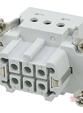 原装1-1103635-1全新INSERT FEMALE 6POS+1GND SCREW正品