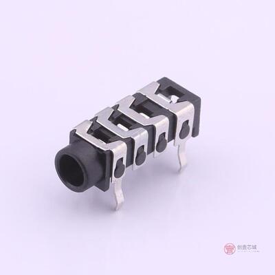原装正品PJ-313B6-B全新3.5mm耳机座 卧式6脚 4节黑色