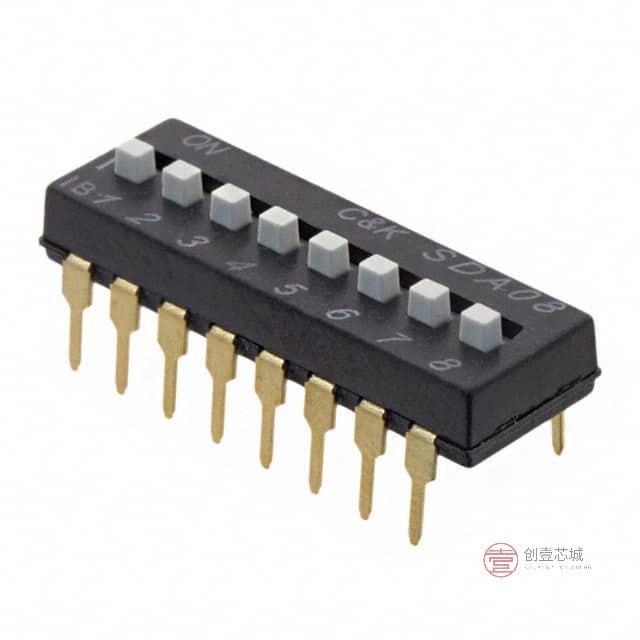 原装SDA08H1BD全新SWITCH SLIDE DIP SPST 25MA 24V正品
