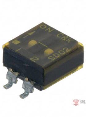 原装正品SD02H0SB全新SWITCH SLIDE DIP SPST 100MA 25V
