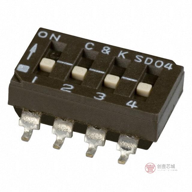 原装SD04H0SB全新SWITCH SLIDE DIP SPST 100MA 25V正品