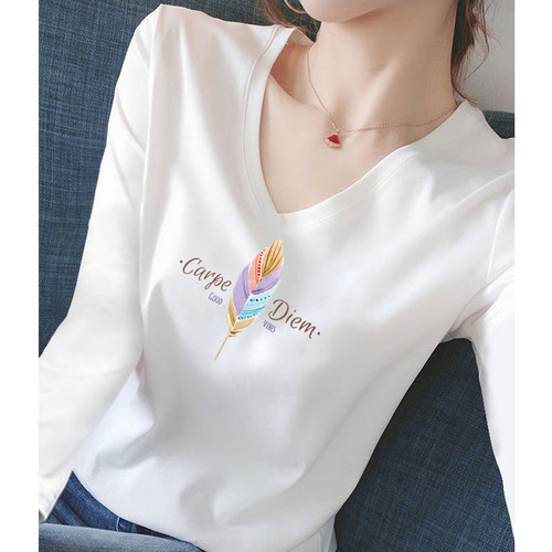 纯棉布料长袖宽松百搭常规印花