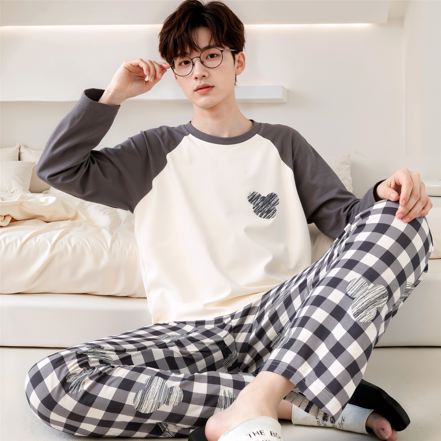 2026新款睡衣男春秋季长袖纯棉薄款大童男孩学生青少年家居服套装