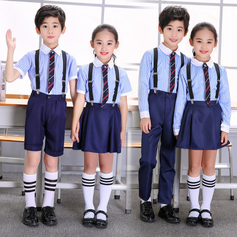 六一节儿童背带裤演出服男女童主持人背带裤礼服合唱朗诵表演服装