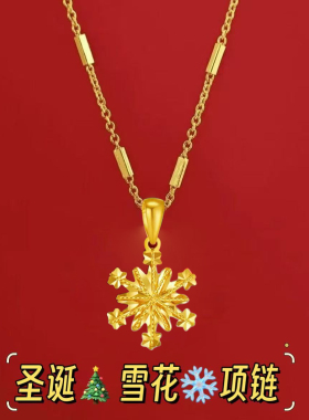气质轻奢满天星双面戴雪花项链