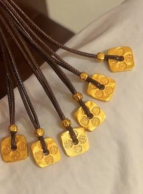 福禄寿喜吉言牌项链小众设计