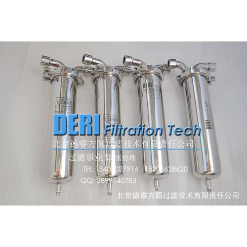 不锈钢单芯过滤器接双开口滤芯,单芯过滤器接普通熔喷折叠滤芯