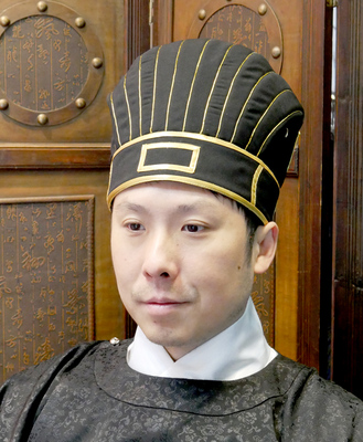 中国汉服中式男装明制燕弁服冠帽静忠冠12梁有现货可定制