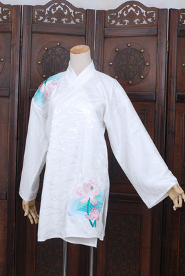 独家汉服中国风绣花荷花女装长款仙侠舞衣禅修琴茶太极舞剑现货