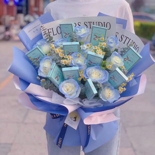 香烟花束材料包花壳创意花艺半成品手工制作全套装送男朋友