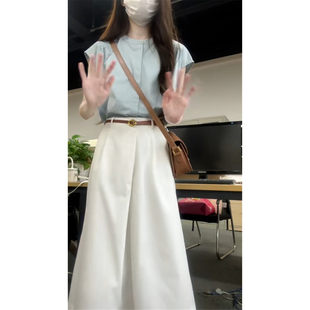 上衣半身长裙两件套装 韩系简约气质职场通勤衬衫 女夏天搭配一整套