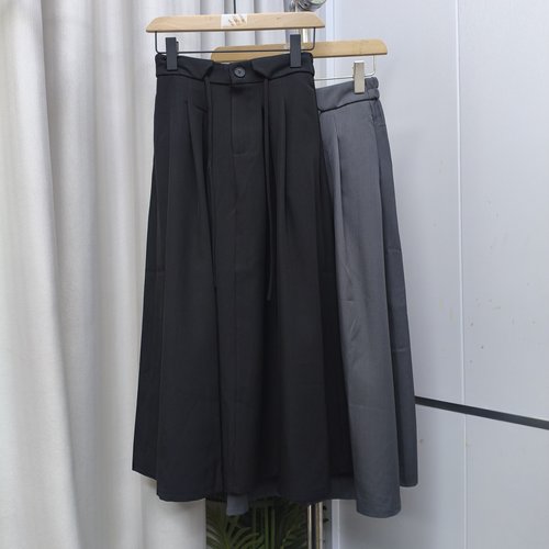 C3225  松紧腰系带中长西装裙BXT614684C