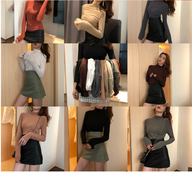 秋冬新款时尚百搭纯色堆堆领打底衫女 多色可选|msdalam kategori Butik wanita / wanita, sweater - dari Buy2taobao.com untuk memberikan perkhidmatan ejen Taobao profesional membeli