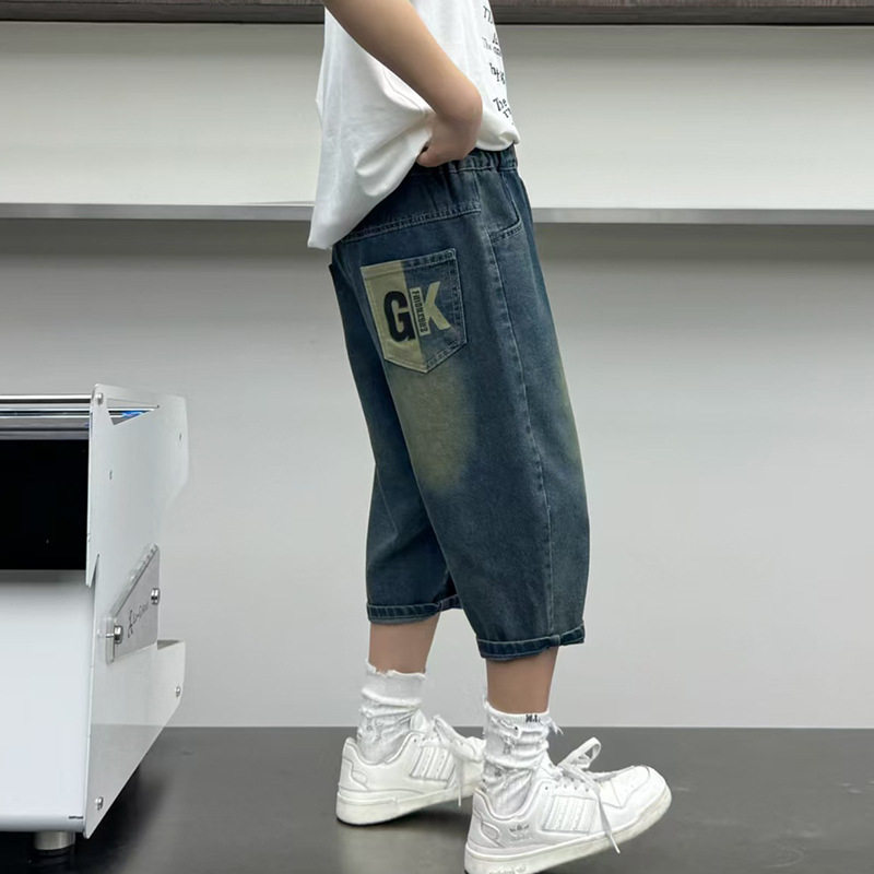 MEYERSHAM男童牛仔七分裤夏薄