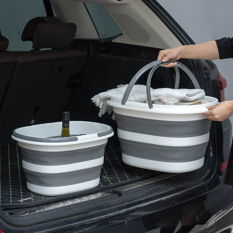 折叠桶大容量便携式家用塑料加厚可手提洗衣桶钓鱼桶洗车拖把水桶