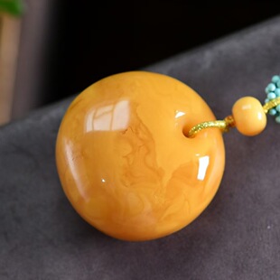 天然蜜蜡吊坠项链毛衣链琥珀蜜蜡公主扣