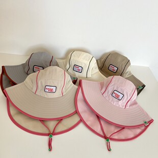儿童防晒帽夏季 速干遮阳帽男童大帽檐宝宝防紫外线护颈太阳披肩帽