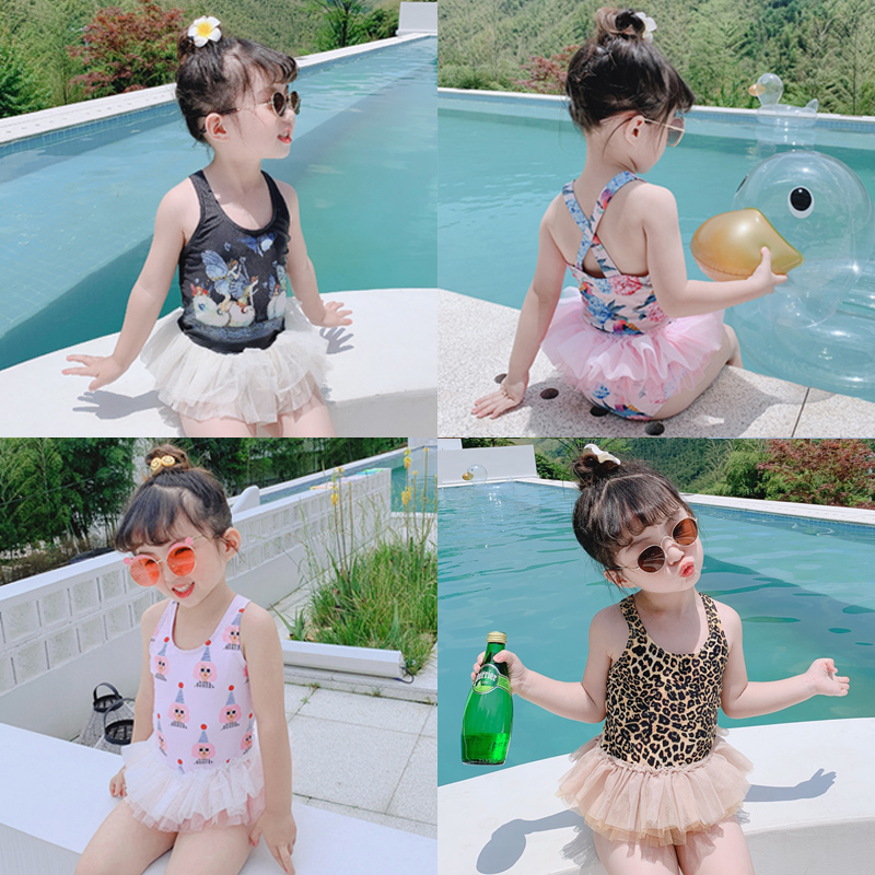 子供用水着女の子韓国かわいいスカート式水着赤ちゃんワンピースお姫様ビキニ-2