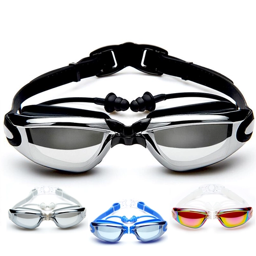 Водонепроницаемые очки для плавания без запотевания стекол подходит для мужчин и женщин для взрослых, беруши