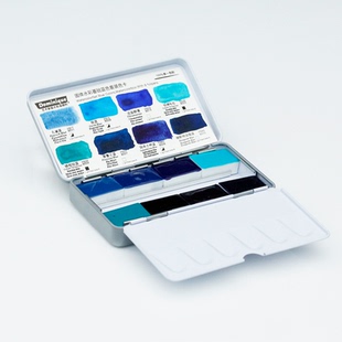 基础蓝色套装色卡 多米尼格常用蓝色耐光透明8色套装