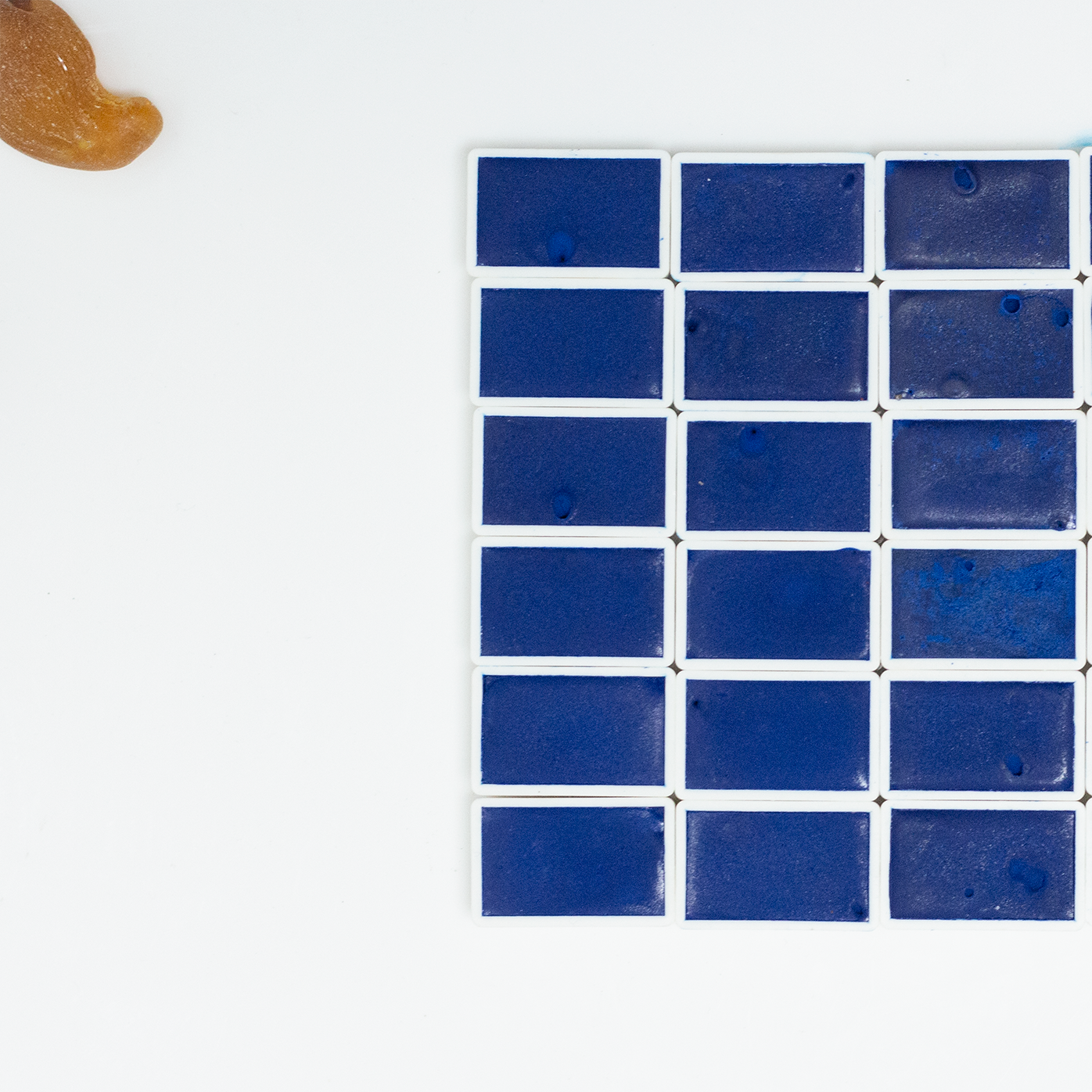 法蓝固体蜂蜜水彩全块 peacock blue纯色粉手工制作多次填充