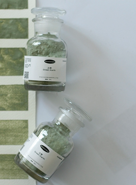 土绿#3 天然色粉 Green Earth，#3 坦培拉色粉 60ml
