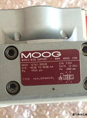 美国MOOG穆格633-545B D633K2024B伺服阀R40KO2M0NSS2 D662-4833