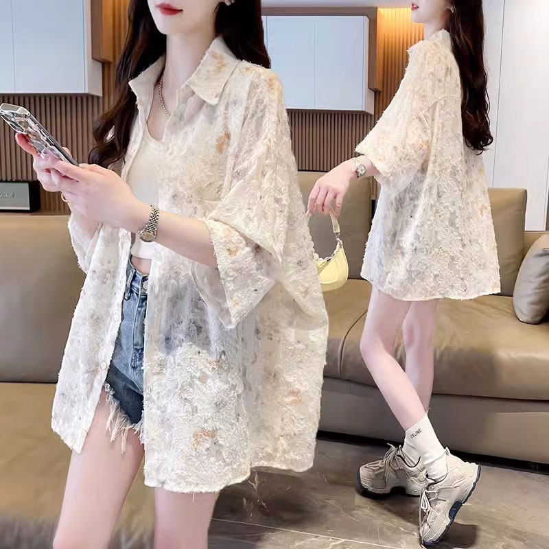 孕妇夏季透气雪纺衬衫冰丝薄款女2026新款韩版宽松开衫防晒服衬衣
