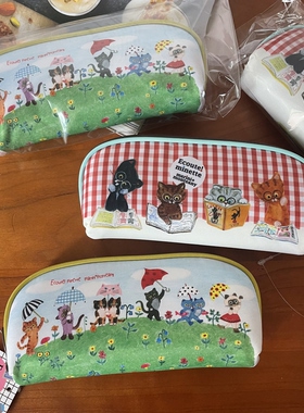 包邮 现货日本正版 童话绘本插画收纳包眼镜盒眼镜袋 也可做笔袋