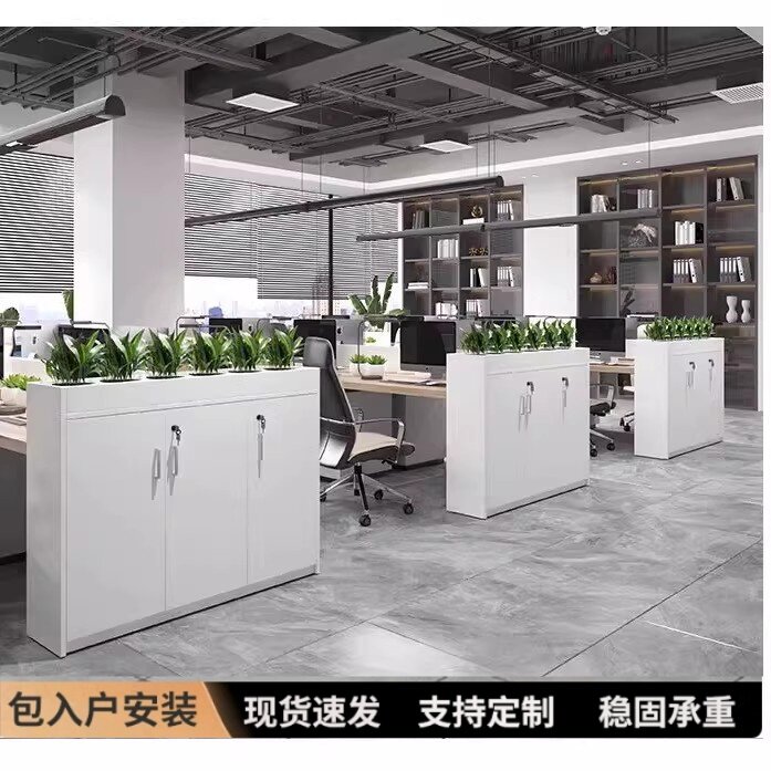 公司隔断柜柜办公室柜矮柜储物柜厂区槽文件柜柜花新款资料屏风图片