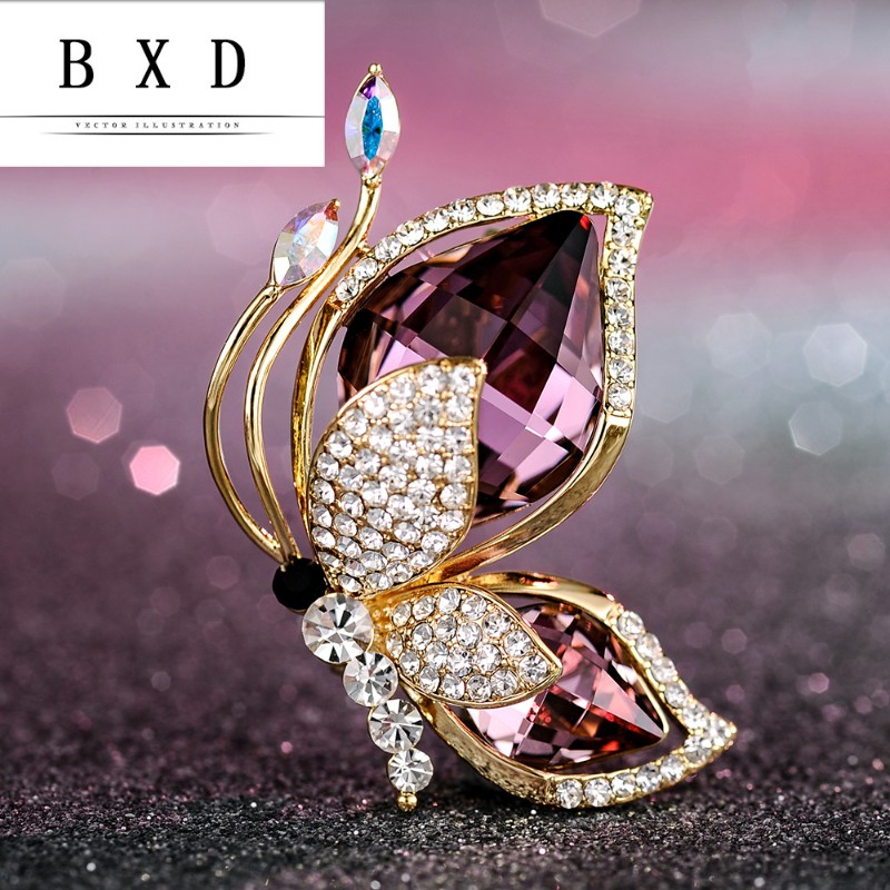 奥地利施华水晶胸针女胸花毛衣配饰高档奢华大气西装大衣别针饰品