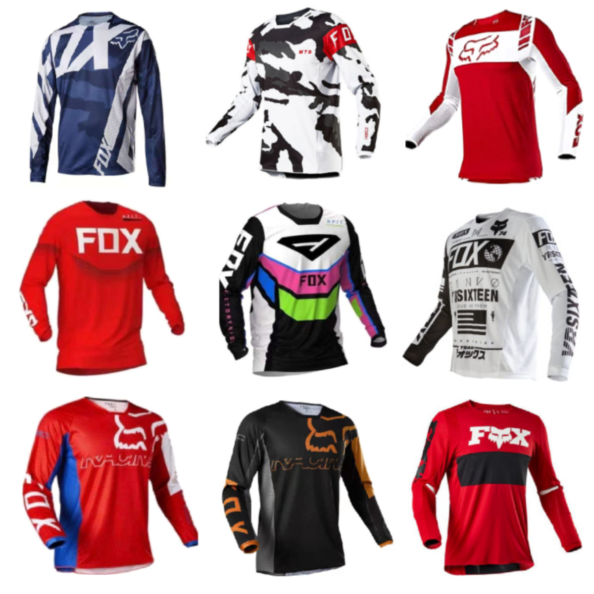 MOTO JERSEY复古骑行服越野摩托车防晒春季长袖速干机车服男女T恤