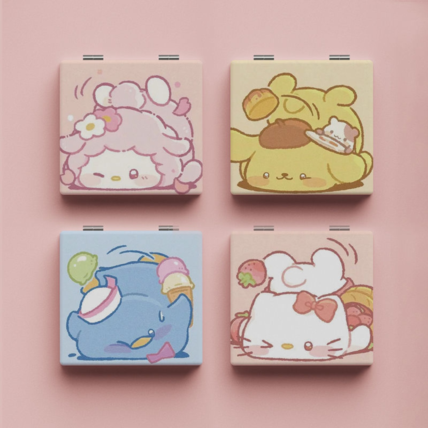 玉桂布丁狗便携随身化妆镜