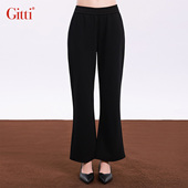 吉蒂松紧腰加绒微喇叭裤 女显瘦大码 厚款 Gitti 休闲裤 G255664