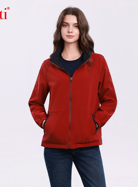 Gitti/吉蒂收腰连帽双面可穿风衣女中长款防风保暖外套G255256