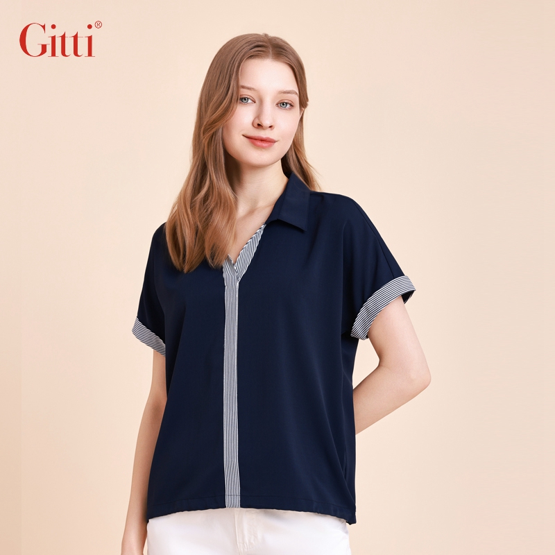 Gitti/吉蒂宽松竖条纹衬衫