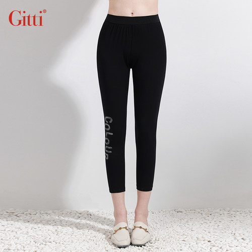 Gitti/吉蒂中裤棉印花打底裤弹力