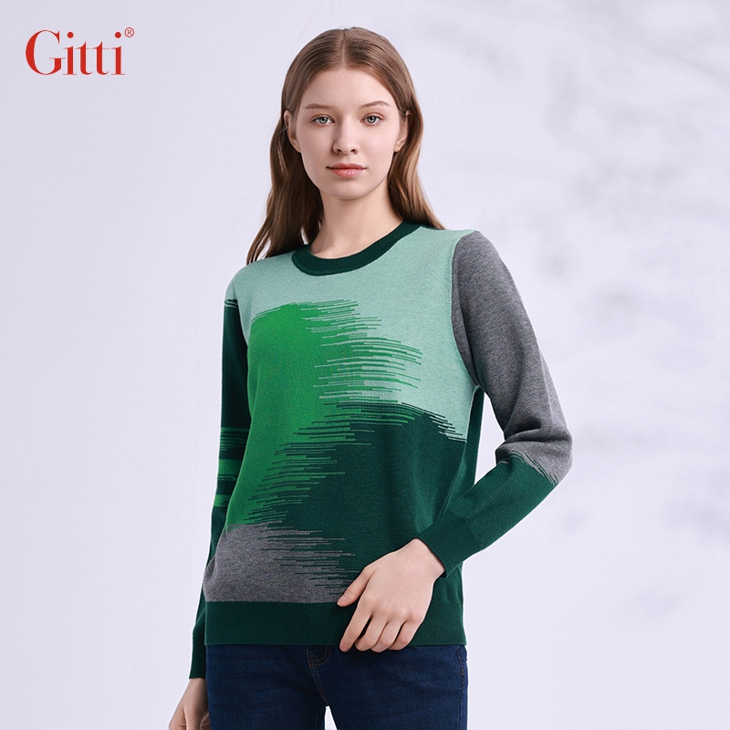 Gitti/吉蒂绵羊毛套头圆领针织衫