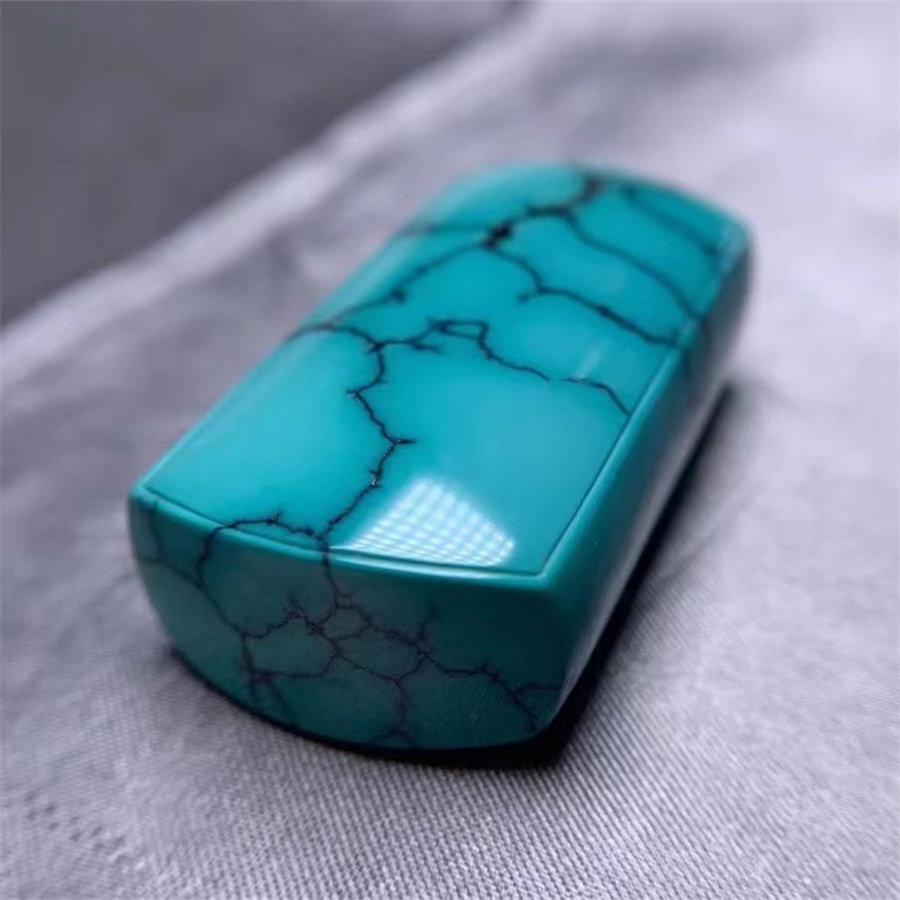 KUNALA HUBEI 원래 광산 청록색 고급 소재 ULAN 꽃 그물 꽃 물 잔디 패턴 WUSHI 브랜드 펜던트 목 장식