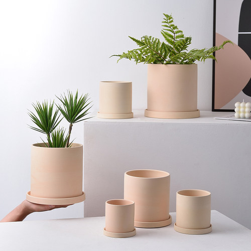 工厂直发素烧北欧花盆透气吸水