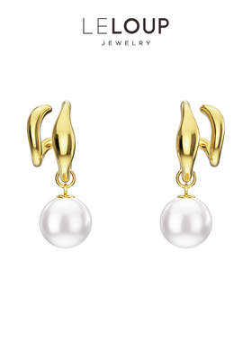 Le Loup简约小众双环珍珠耳环女轻奢风高级质感百搭耳饰多种佩戴