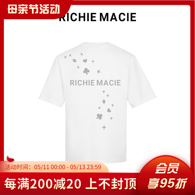 RichieMacie几何图案印花T恤