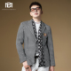 休闲西服2022新款 外套男高级感痞帅男士 千鸟格西装 BM英伦雅痞男装