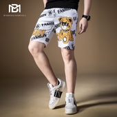 子男夏季 BM高街休闲裤 暴力熊印花潮牌短裤 2021新款 潮流嘻哈薄 男装