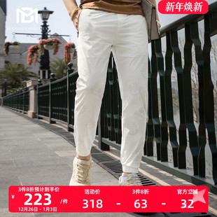男春秋款 字母镂空设计感运动休闲裤 子男潮牌痞帅高端卫裤 BM高街裤