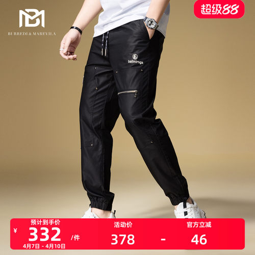 BM口袋装饰潮牌美式机能裤子男夏季薄款休闲运动裤2025新款男卫裤