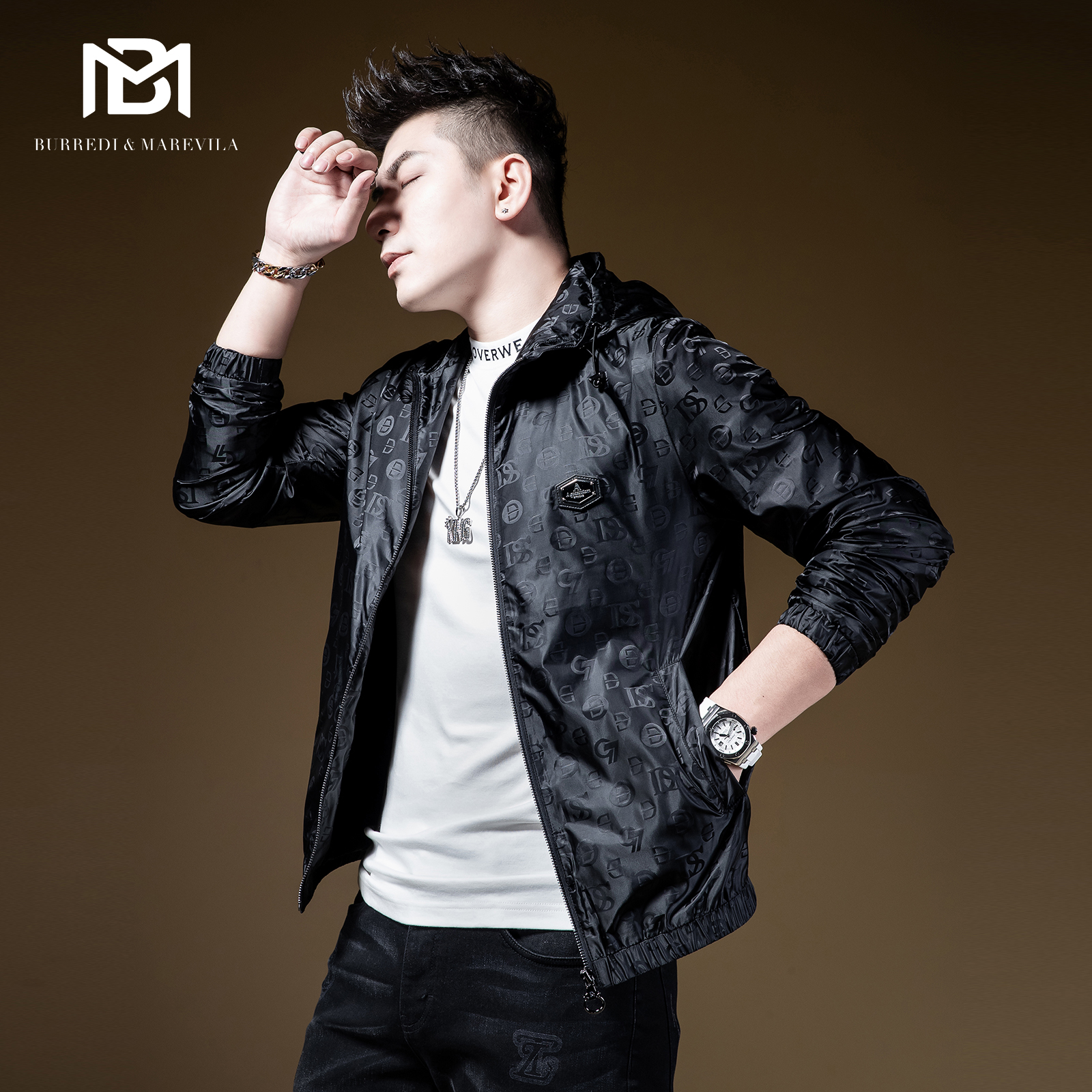 暗纹高级感潮牌欧美街头新款外套