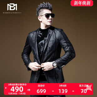 帅气西服 2021新款 BM满花高级感炸街西装 男轻熟风欧洲站潮牌男装