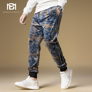 春秋款 男2024新款 卫裤 印花休闲裤 时尚 BM丛林系列高端欧货潮牌男裤